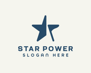 Blue Star Flag logo design