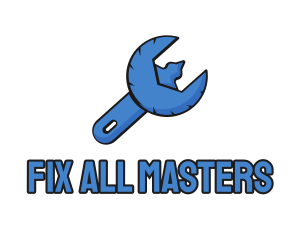 Eagle Mechanical Fix Spanner Wrench logo design