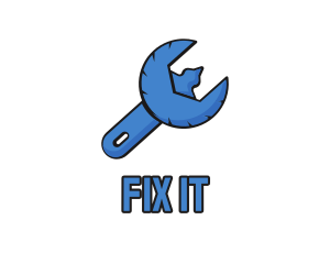 Eagle Mechanical Fix Spanner Wrench logo design