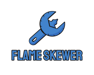 Eagle Mechanical Fix Spanner Wrench logo design