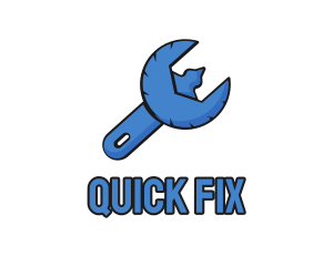 Eagle Mechanical Fix Spanner Wrench logo design