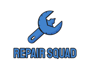 Eagle Mechanical Fix Spanner Wrench logo design