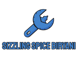 Eagle Mechanical Fix Spanner Wrench logo design