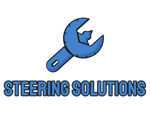 Eagle Mechanical Fix Spanner Wrench logo design