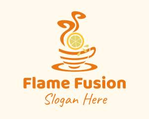 Hot Lemon Tea logo design