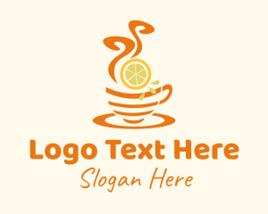 Tea - Hot Lemon Tea logo design