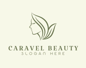 Beauty Woman Leaf logo design