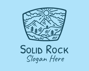 Blue Mountain Scenery  logo design