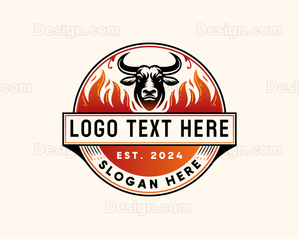 Bull Flame Horn Logo