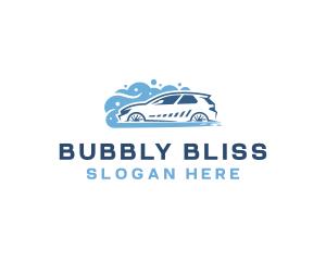 Bubble Wash Auto Cleaning logo design