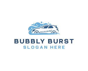 Bubble Wash Auto Cleaning logo design