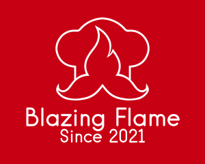 Fine Dining Chef Flame  logo design