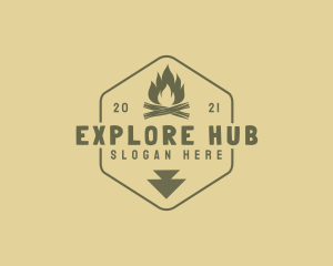 Camp Fire Explorer logo design