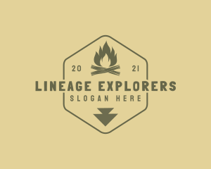 Camp Fire Explorer logo design