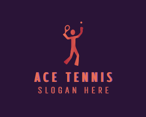 Tennis Racket Athlete logo
