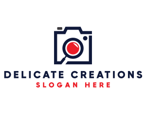 Magnifying Glass Camera logo design