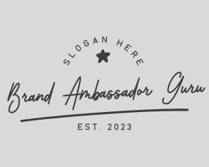 Cursive Star Brand logo design