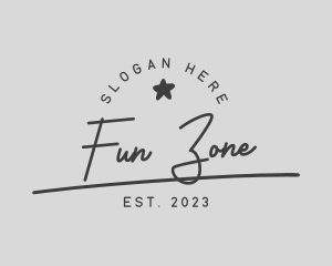 Cursive Star Brand logo design