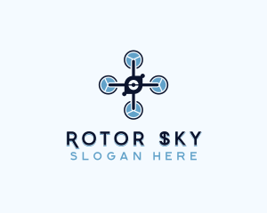 Tech Drone Rotorcraft logo design