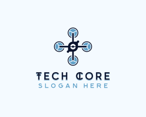 Tech Drone Rotorcraft logo design