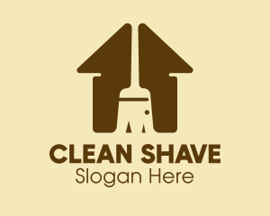 House Broom Cleaning logo design