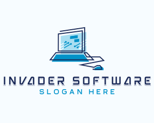 Laptop Software Developer logo design