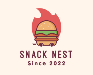 Hot Burger Delivery logo design