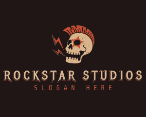 Skull Rockstar Punk logo