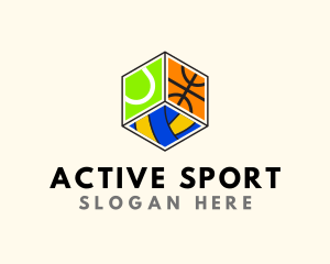 Sports Ball Cube logo design