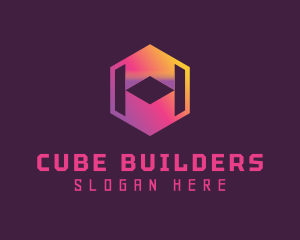 Hexagonal Cube Technology logo design