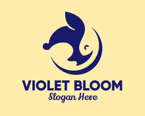 Happy Violet Rabbit  logo