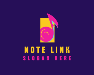 Music Streaming Note logo design