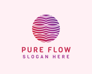 Abstract Globe Flow Sphere logo design