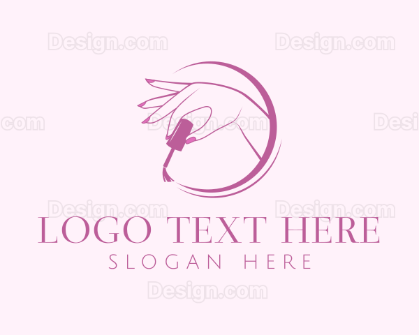 Feminine Nail Manicure Logo