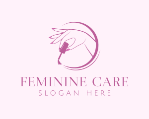 Feminine Nail Manicure  logo design