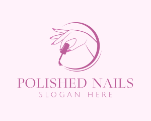 Feminine Nail Manicure  logo design