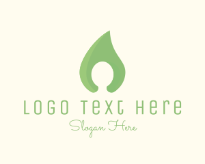 Green Leaf Silhouette  logo
