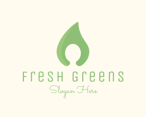 Green Leaf Silhouette  logo design