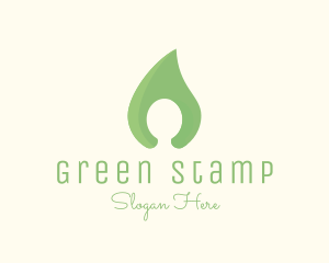 Green Leaf Silhouette  logo design