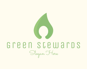 Green Leaf Silhouette  logo design