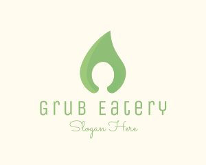 Green Leaf Silhouette  logo design