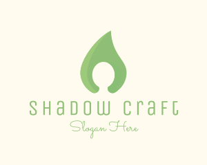 Green Leaf Silhouette  logo design