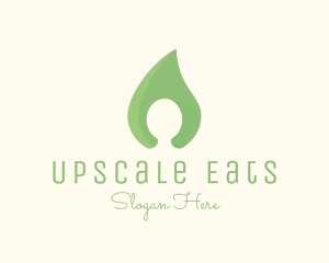 Green Leaf Silhouette  logo design