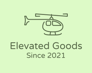 Army Green Helicopter logo design