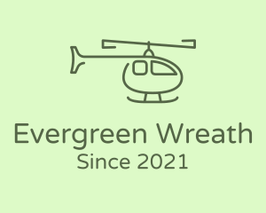 Army Green Helicopter logo design