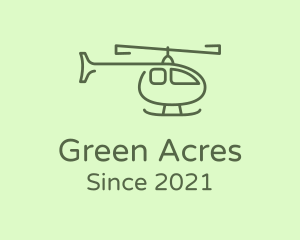 Army Green Helicopter logo design