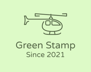 Army Green Helicopter logo design