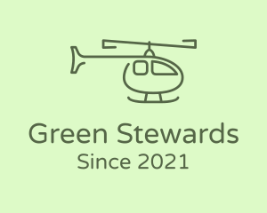 Army Green Helicopter logo design