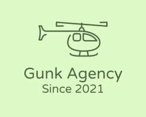 Army Green Helicopter logo design