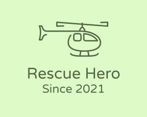 Army Green Helicopter logo design